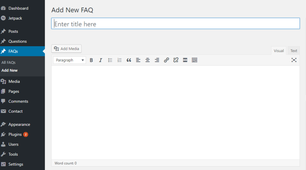 How to create my FAQs page? – Infocenter Documentation
