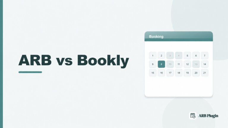 ARB vs Bookly: WordPress Booking Plugin Comparison (2026)