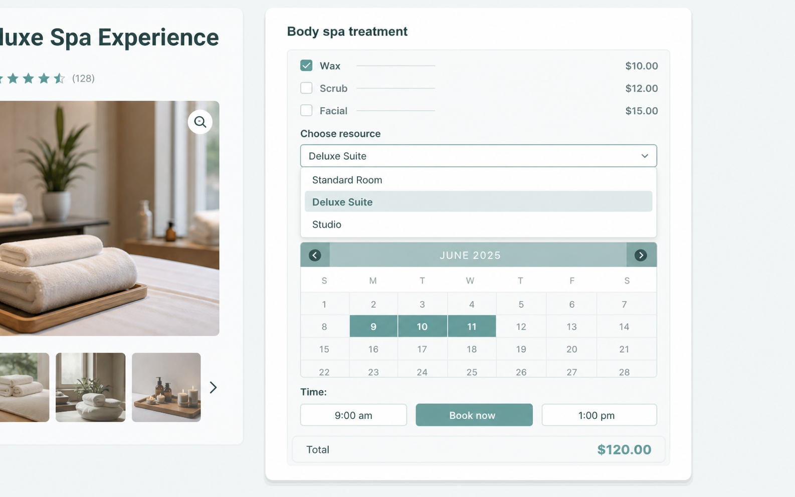 Front-end resource dropdown in ARB updating the WooCommerce booking total price in real time