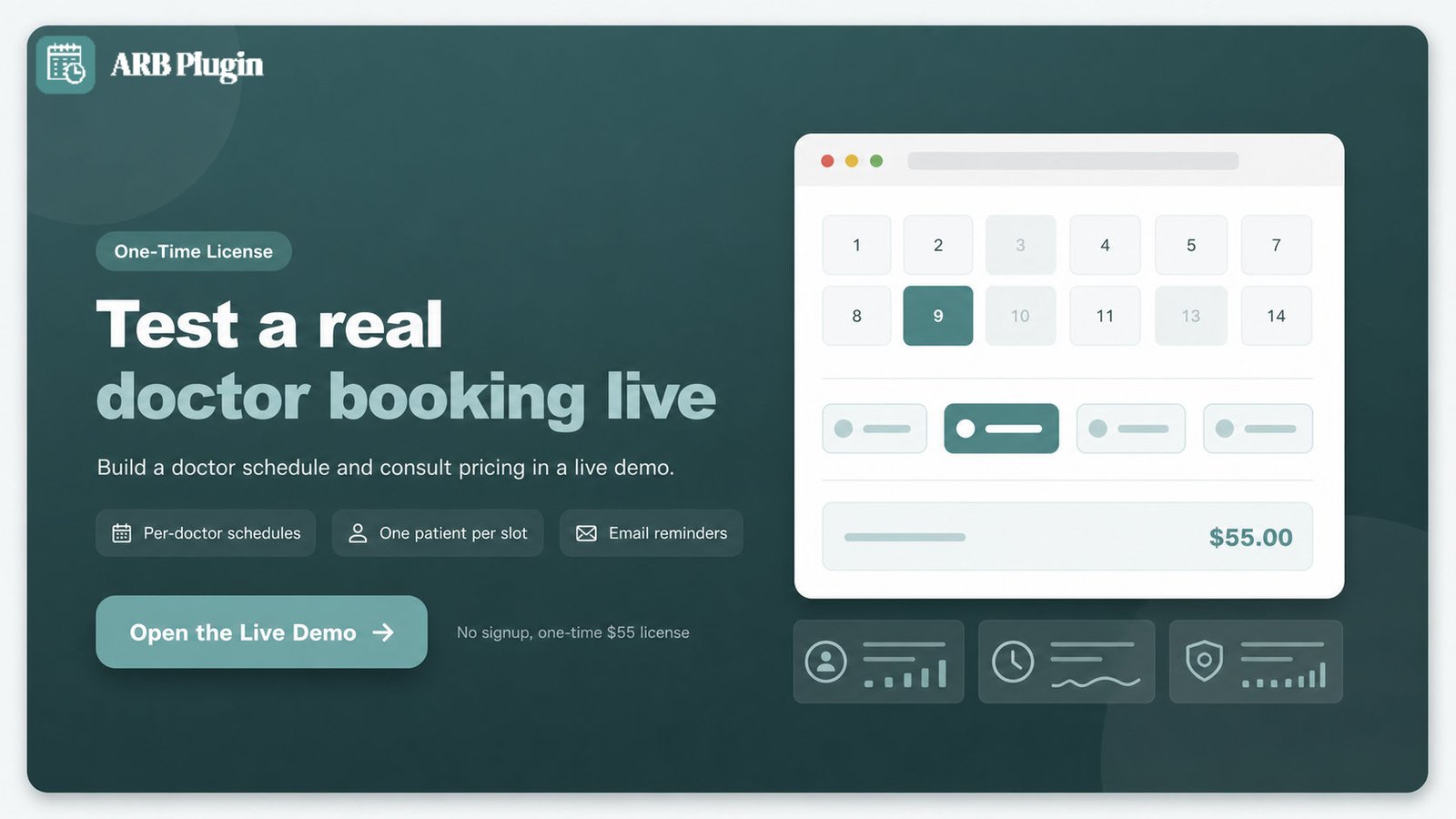 Open the live ARB demo and build a real doctor booking through WooCommerce checkout