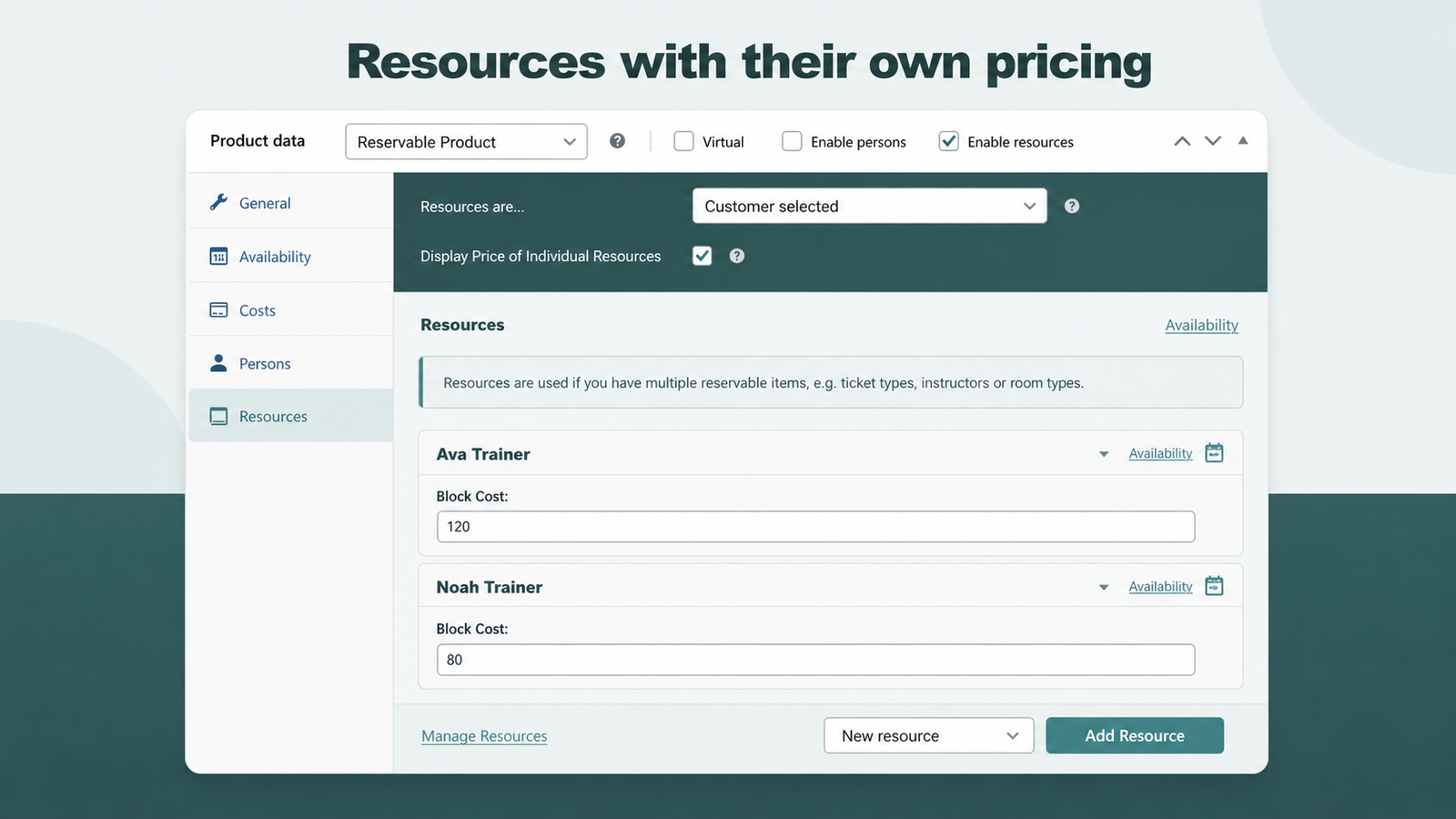 ARB Resources tab listing two trainers, each with its own price and availability