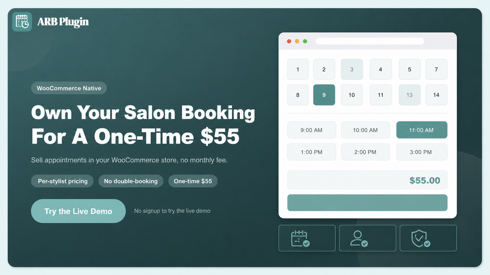 Book the ARB live demo to take a salon appointment end to end in WooCommerce