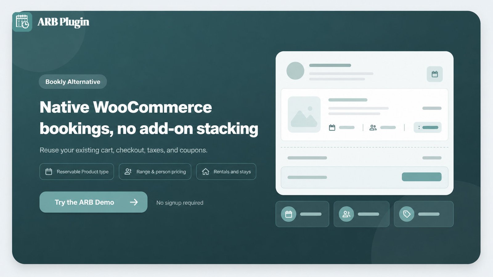 Switch from Bookly to ARB for native WooCommerce bookings with range pricing, rentals, and a one-time license