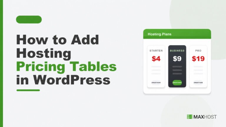 How to Add a Pricing Table in WordPress