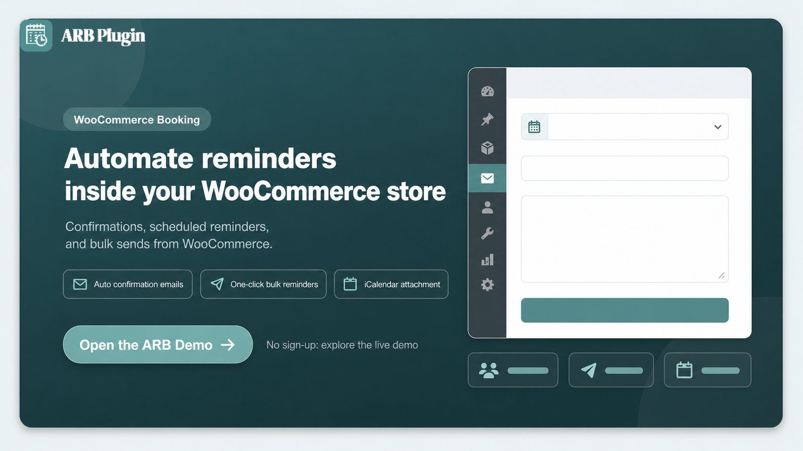 Open the ARB demo to automate appointment reminders inside your WooCommerce store