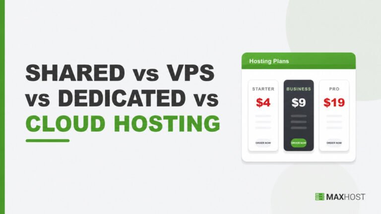 Shared vs VPS vs Dedicated vs Cloud Hosting Guide