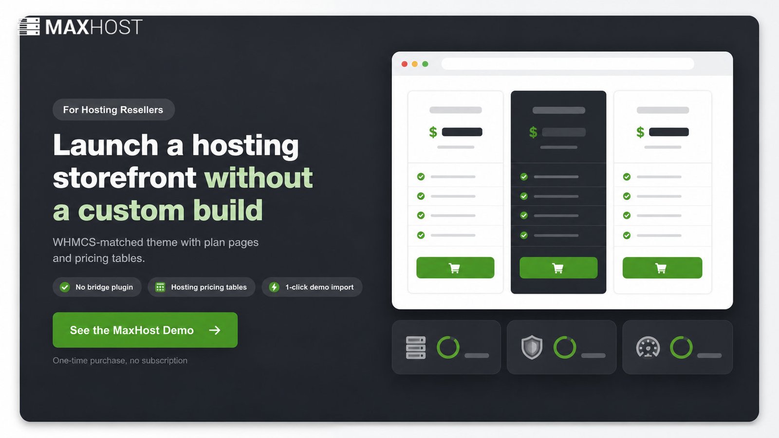 See the MaxHost demo: a WHMCS-matched theme to launch a hosting storefront and sell shared plans