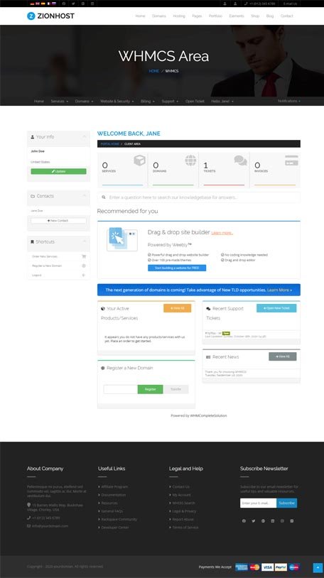 WHMCS Template